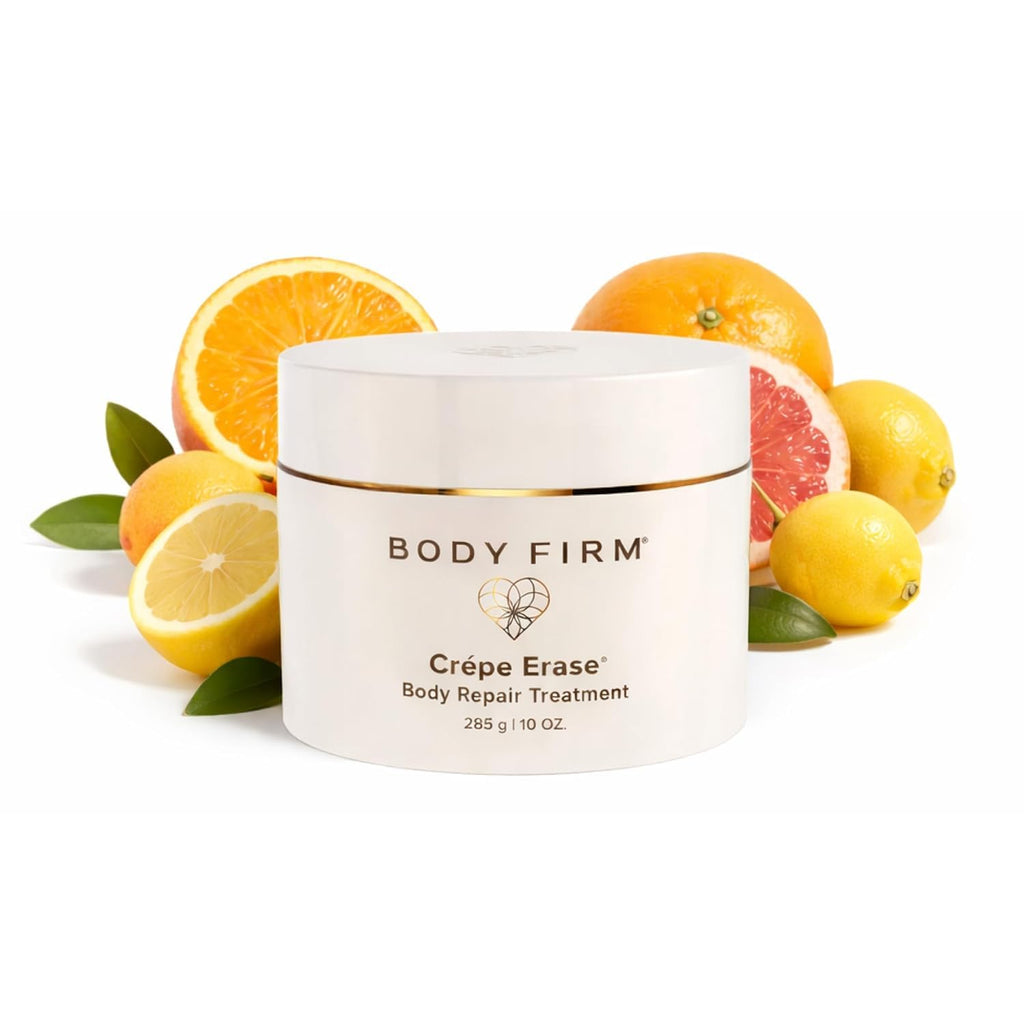 Body Firm Crepe Erase Body Repair Treatment, Anti Aging Firming Lotion with Collagen Peptides, Shea Butter, Vitamin E & Squalane, Cream For Women's Collagen Production, Citrus Scent, 10 Oz