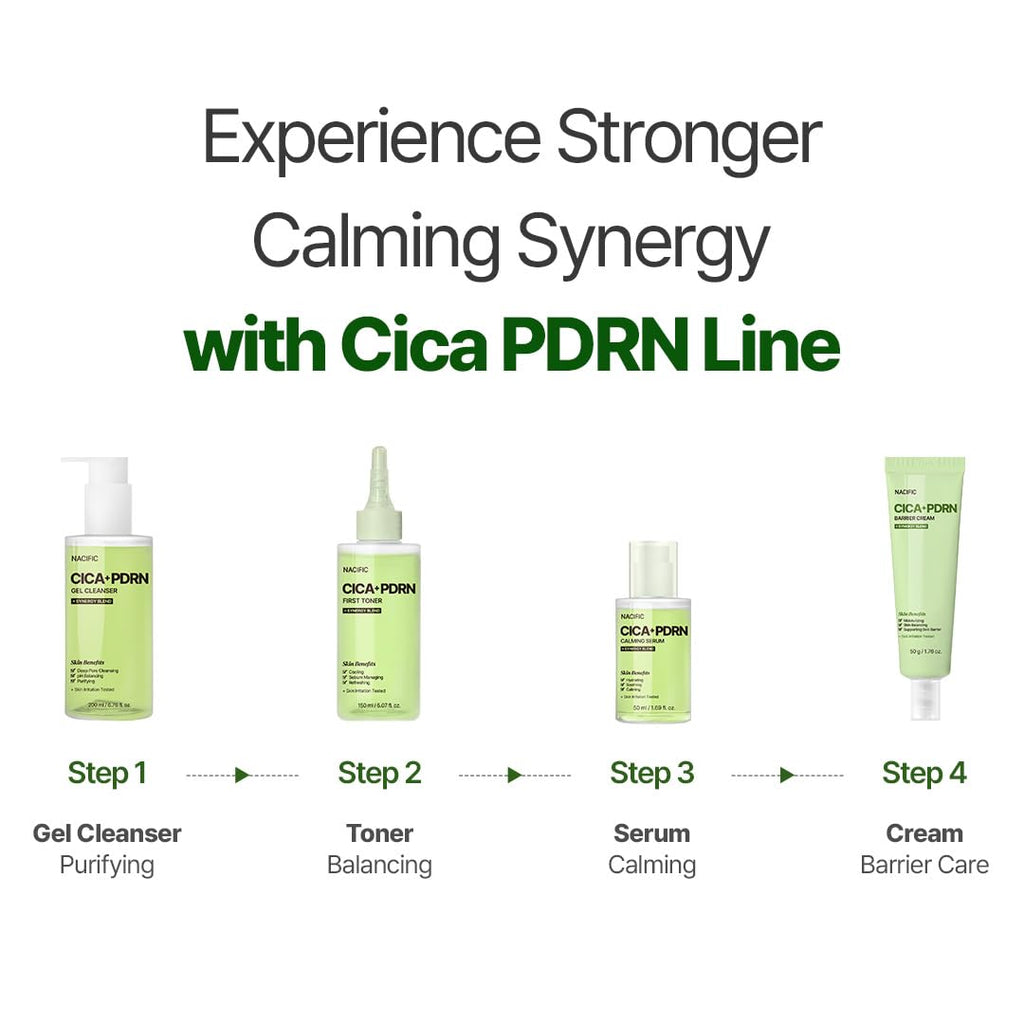 NACIFIC Cica PDRN Centella Serum (Centella Ampoule) 1.69 fl oz / 50ml, Korean Serum for Sensitive Skin, Calming & Hydrating