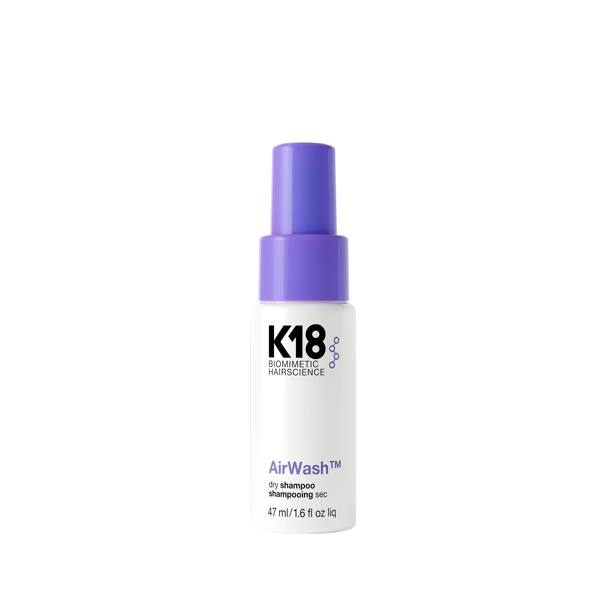 K18 AirWash™ Dry Shampoo, Non-Aerosol, Balances Scalp & Controls Excess Oil Production, 1.6 Fl Oz