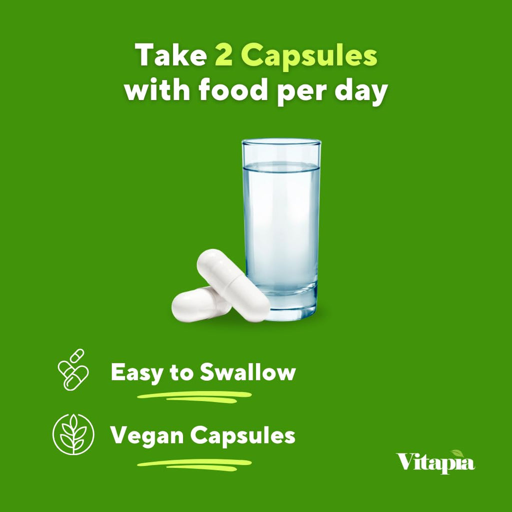 Vitapia Nopal Cactus Extract for Antioxidant, Skin, Metabolism, Wellness, Heart Health Support - 120 Veggie Capsules - Non GMO, Gluten Free Supplement
