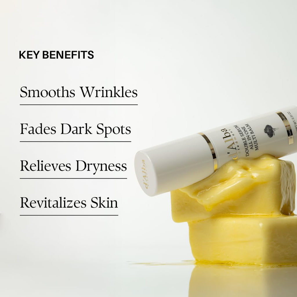 d'alba Piedmont White Truffle Double Serum All-in-one Multi Balm, Stick Balm, Vegan Skincare with Vitamin C and Vegan Collagen, 3-in-1 Anti Wrinkle, Eye Treatment, Dark Spot Remover d'alba PiedmontBuy Supplements Australia