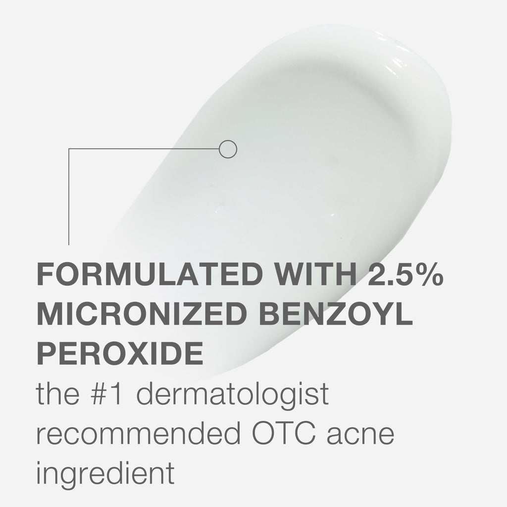 Neutrogena Stubborn Acne AM Face Treatment with 2.5% Micronized Benzoyl Peroxide Acne Medication, Oil-Free Daily Facial Treatment Reduces Size