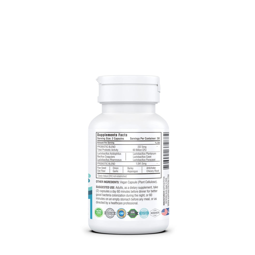 KAPPA NUTRITION Probiotic 60 Billion CFU 14 in 1 Formula with Prebiotics & Acidophilus for Women, Men & Adults, Shelf Stable, Acid Resistant, Natural Supplement 60 Capsules. KAPPA NUTRITIONBuy Supplements Australia