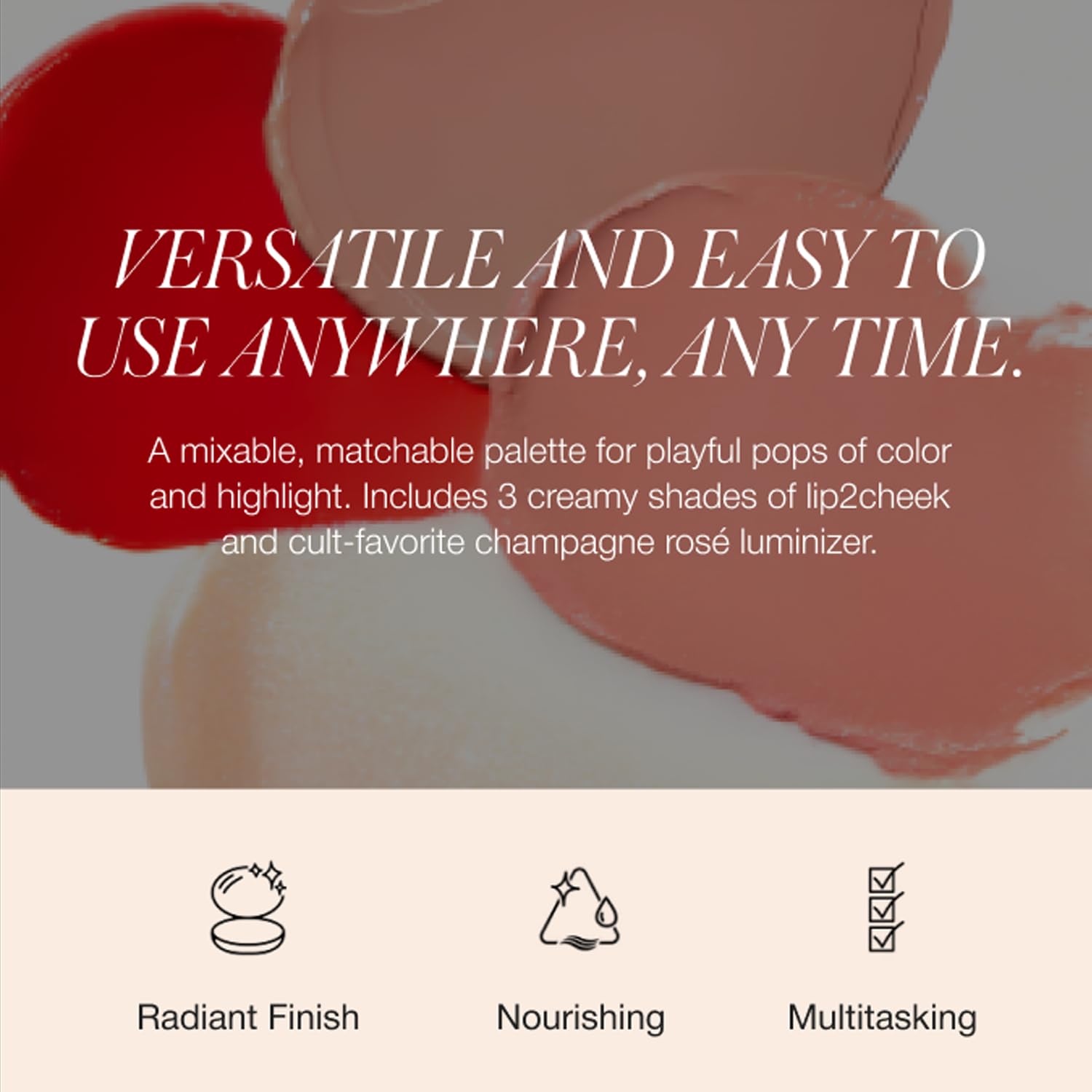 RMS Beauty Lip2Cheek Cream Blush and Lip Tint, Buildable Lip and Cheek Stain, 0.28 oz