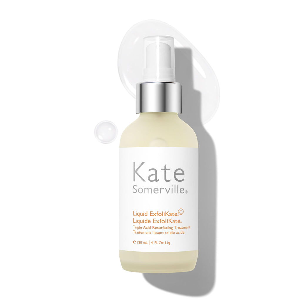 Kate Somerville Liquid ExfoliKate – Triple Acid Resurfacing Treatment, Clinically Formulated AHA Overnight Facial Exfoliator,
