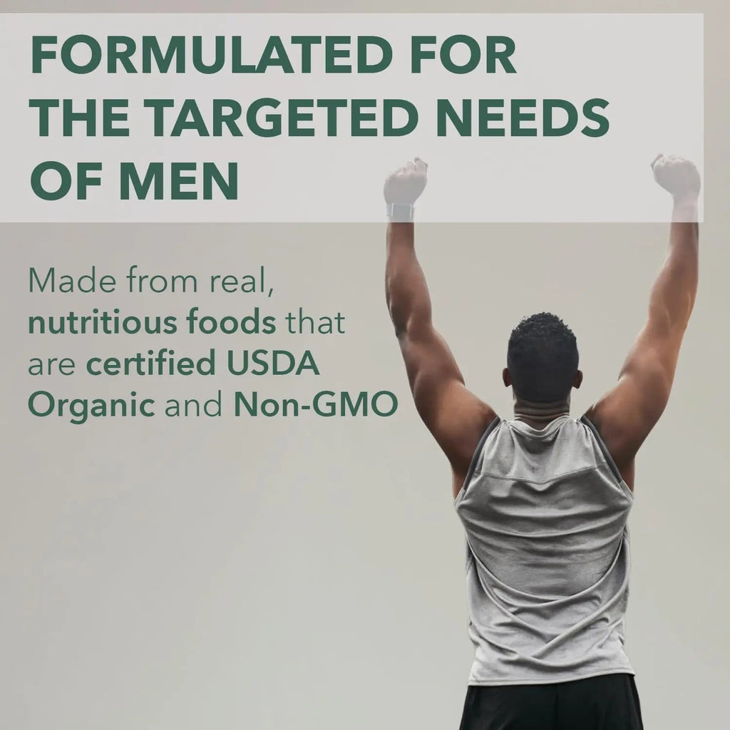 PlantFusion Organic Multivitamin for Men - One Daily Whole Food Blend Men's Multivitamin - Vegan, Non-GMO PlantFusion