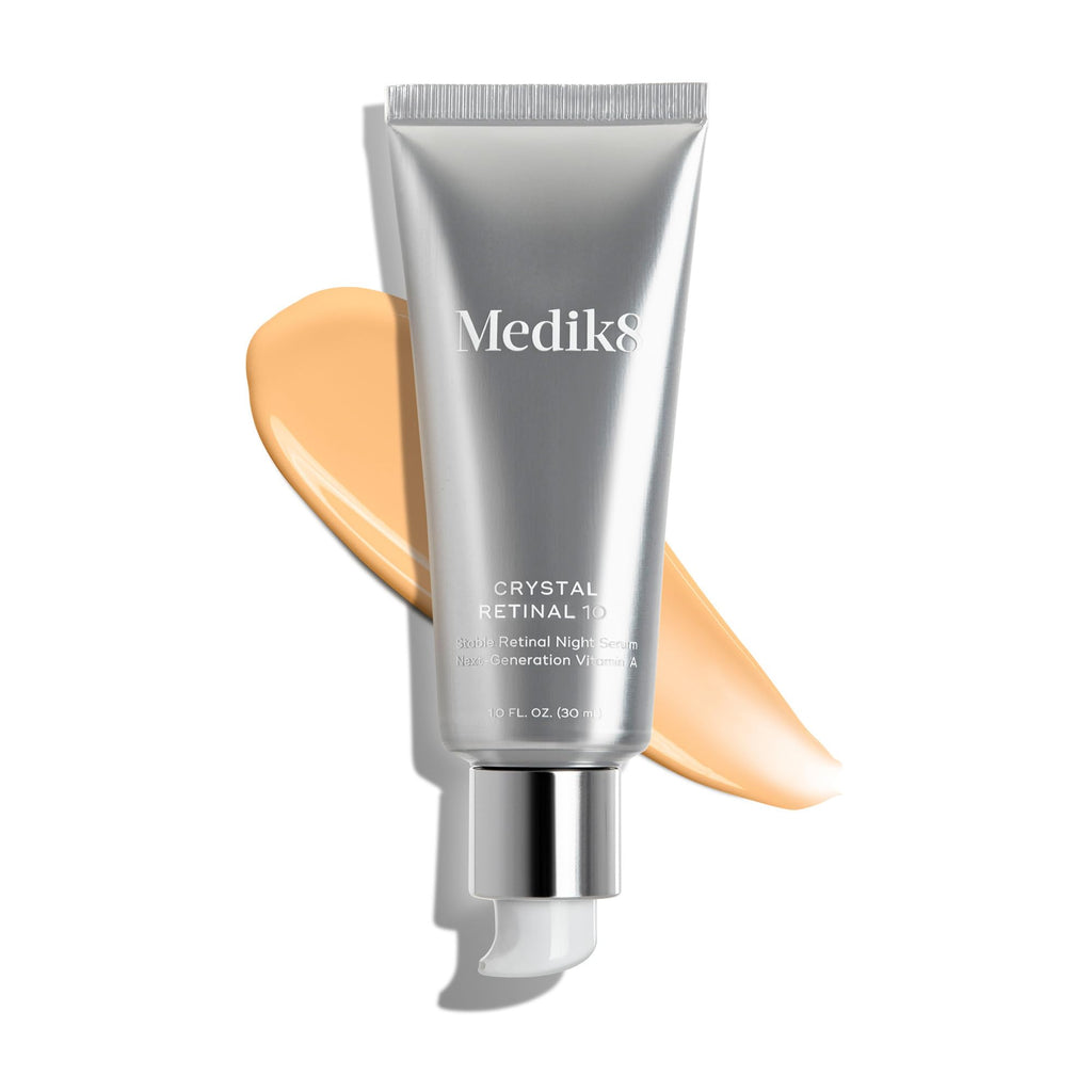 Medik8 Crystal Retinal 10 - Firming, Advanced Skin Retinaldehyde Face Serum - Night Serum with Hyaluronic Acid and Vitamin E - Gluten Free - 1 oz
