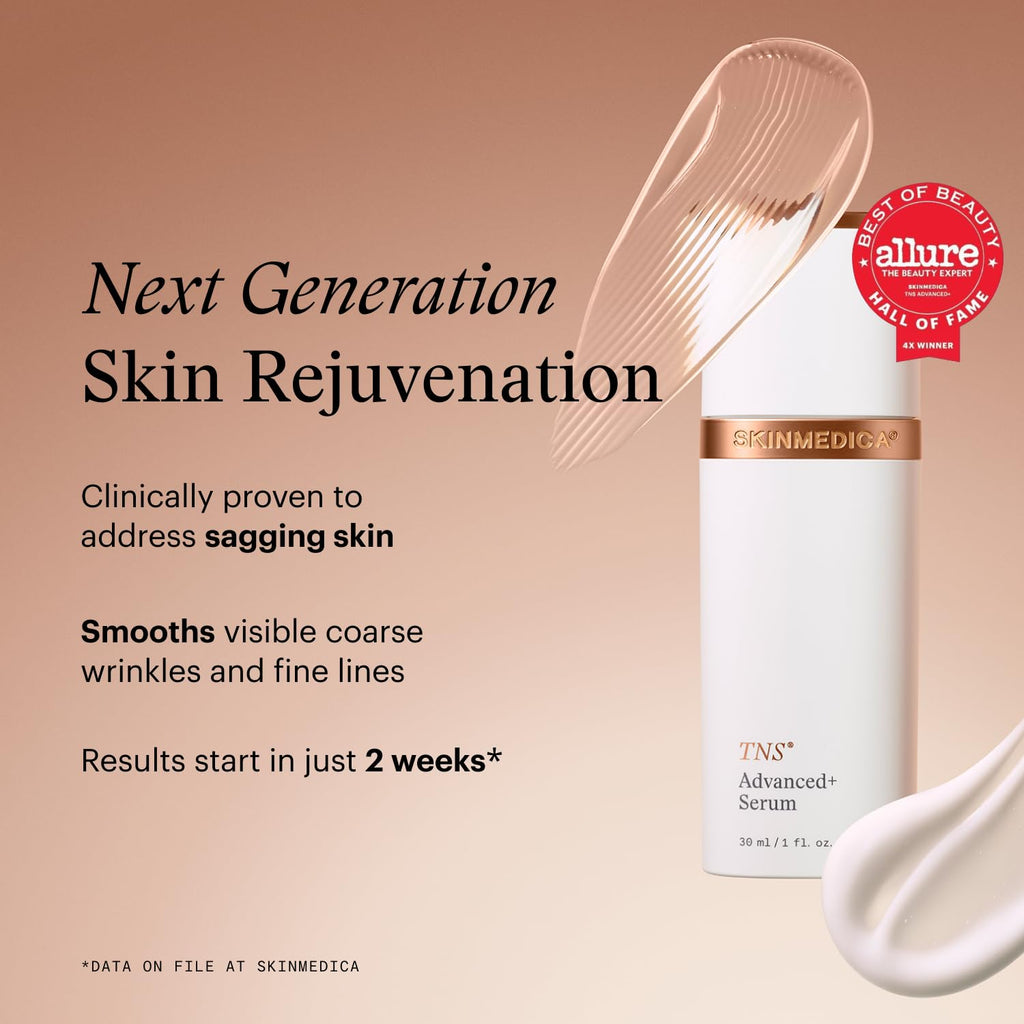SkinMedica TNS Advanced+ Face Serum - Multi Peptide Serum to Help Improve the Appearance of Wrinkles, Fine Lines, Skin Tone & Texture (1 oz)