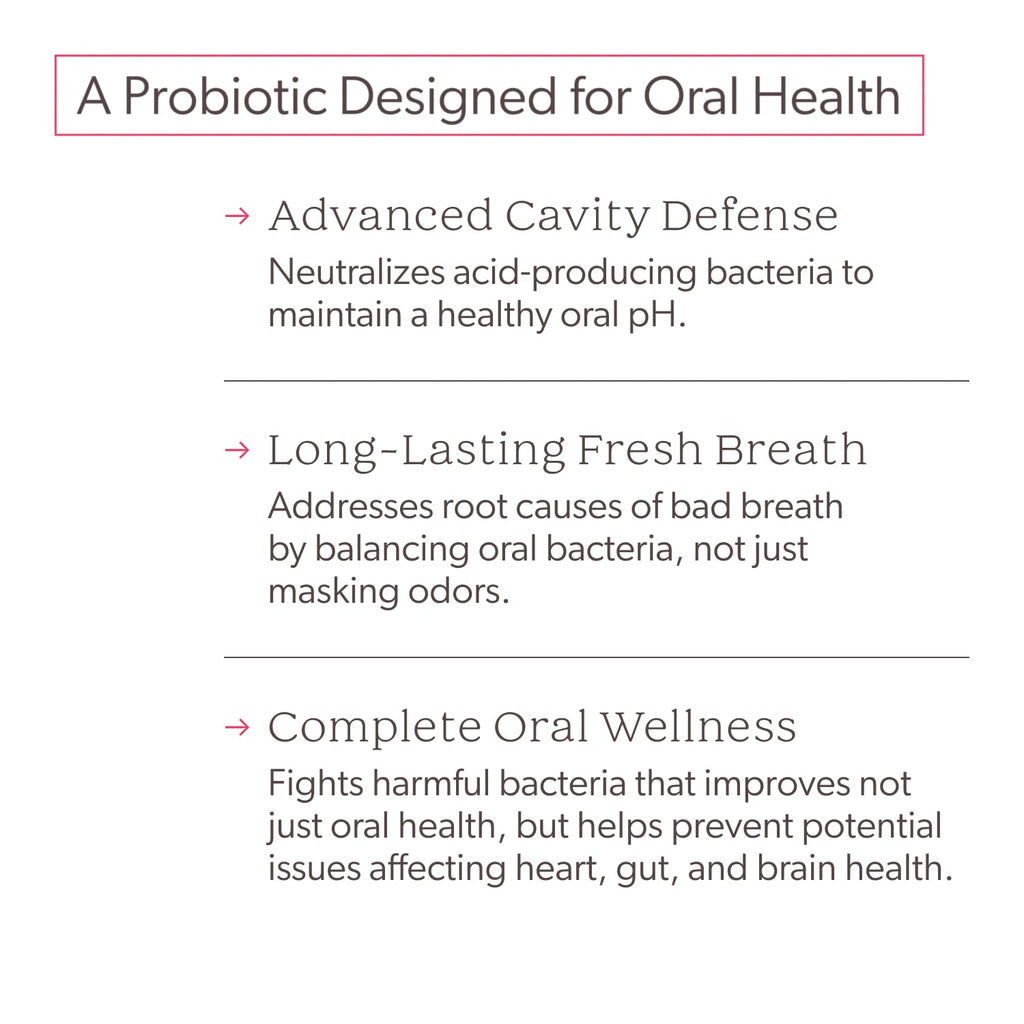 SuperTeeth Oral Probiotics for Mouth Bad Breath & Cavities, Oral Defense Dental Probiotic to Support Healthy Teeth & Gums, Lactobacillus Reuteri Chewable