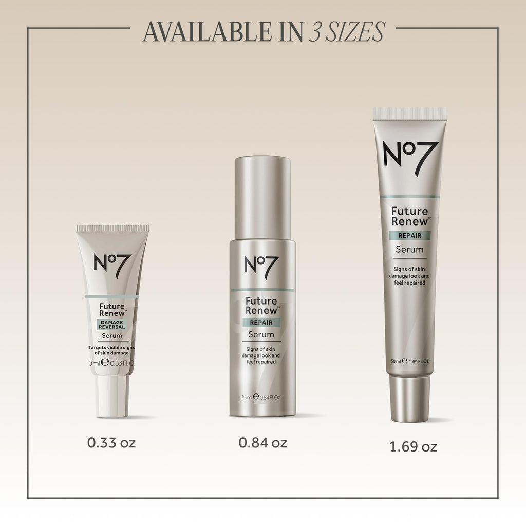 No7 Future Renew Damage Reversal Anti Aging Serum for Face - Face Serum for Women with Peptides to Support Skin Repair - Helps Reduce Fine Lines, Wrinkles,