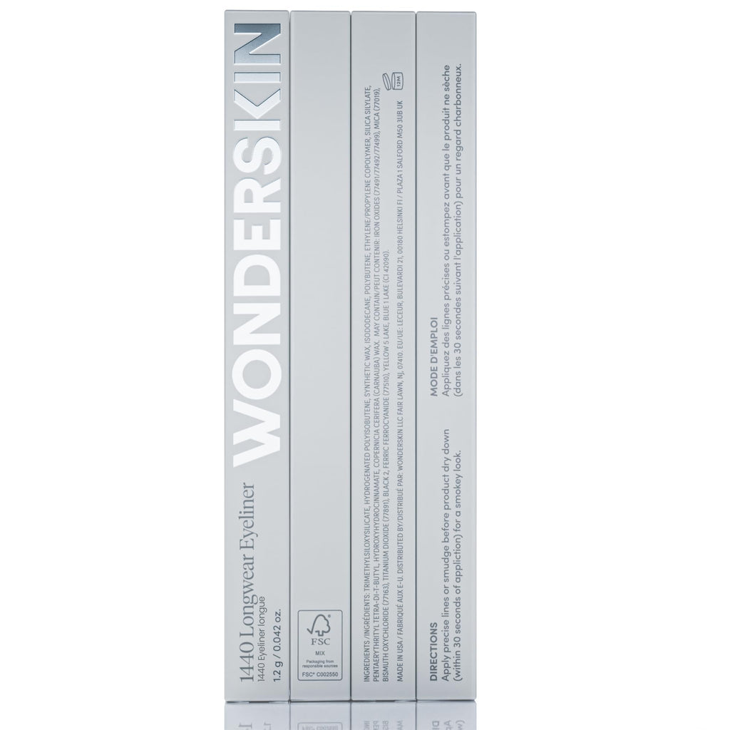 Wonderskin Eyeliner Pencil, 1440 Longwear Blue Eyeliner Pencil - Waterproof, Sharpenable & Smudge Proof (Aqua)