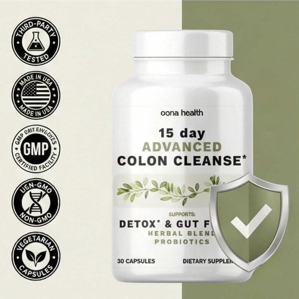 15 Day Advanced Colon Cleanse, Probiotics & Natural Herbs, Supports Detox & Gut Flora for Women & Men, with Cascara Sagrada, Psyllium Husk & Senna Leaf