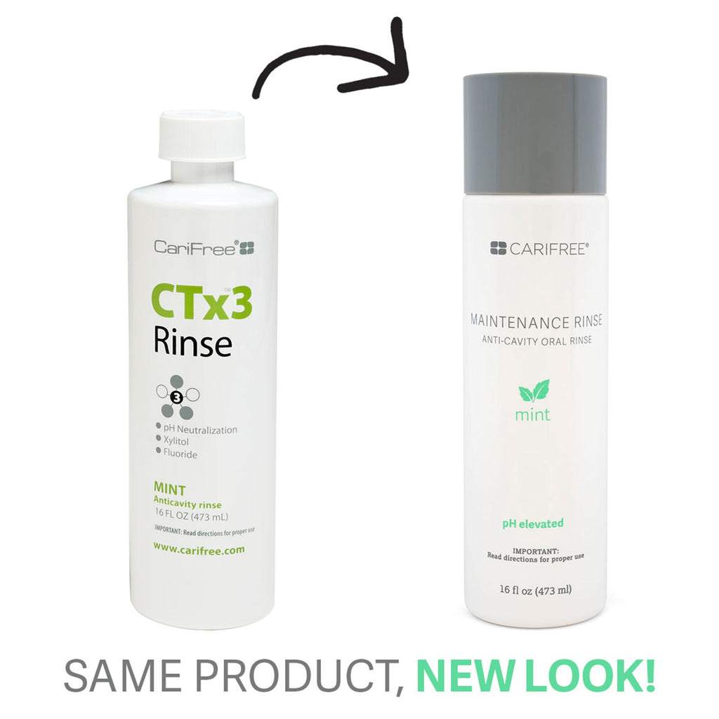 CariFree Maintenance Rinse, Mint Flavored, Anti-Cavity Fluoride Mouthwash, Dentist Recommended, Prevents Oral Decay, Freshens Breath, Alcohol-Free,