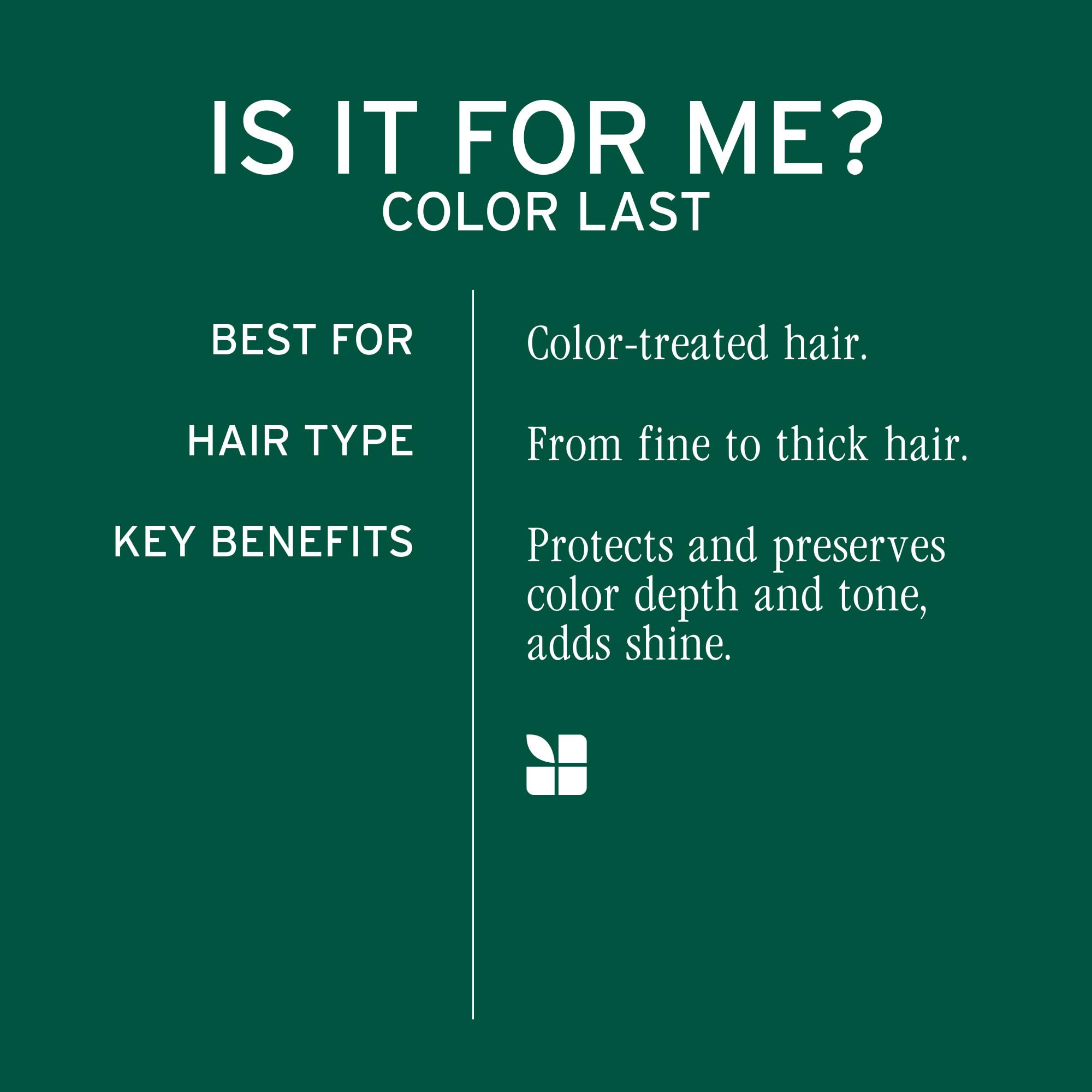 Biolage Color Last Shampoo - For Color-Treated Hair, Nourishes, Strengthens, Hydrates and Adds Shine, Soybean Oil & Stearic Acid
