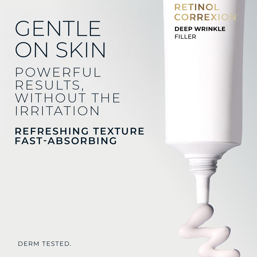 RoC Retinol Correxion Wrinkle Filler for Deep Wrinkles with Hyaluronic Acid & Retinol, Skin Care for Women and Men,