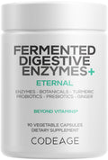 Codeage Fermented Digestive Enzymes Supplement 3-Month Supply - 14 Digestive Enzymes, Probiotics, Prebiotics, Fermented Botanicals, Plant-Based Multi Pancreatic Enzymes - 1 Capsule a Day - 90 Capsules CodeageBuy Supplements Australia