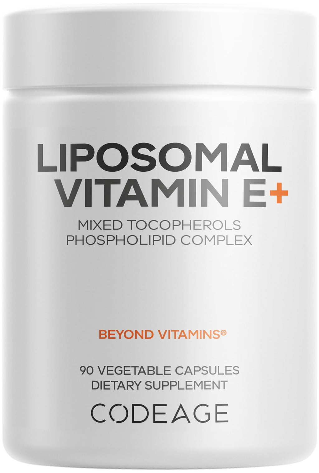 Codeage Liposomal Vitamin E Supplement - All Vitamin E Tocopherols - 3-Month Supply - Alpha Tocopherols, Beta, Gamma, and Delta - Liposomal Mixed Tocopherols - Non-GMO Phospholipid - 90 Capsules CodeageBuy Supplements Australia