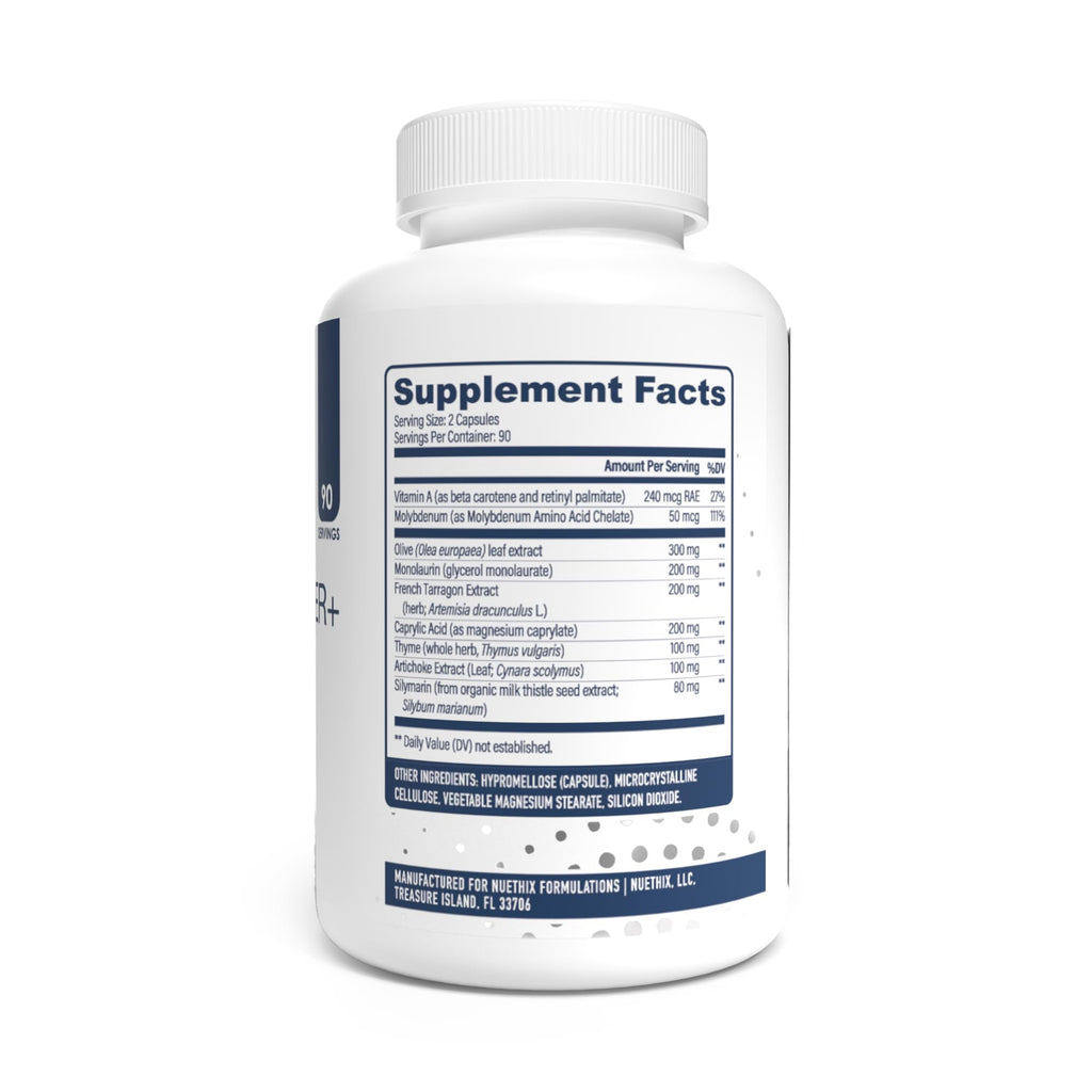 NuEthix Formulations Gut Defender+ Microbiome Balance Dietary Supplement, 180 Capsules, 90 Servings