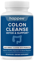 Happee Colon Cleanser & Detox for Weight Loss - 15 Day Colon Cleanse Pills & Gut Support Probiotics Women Men