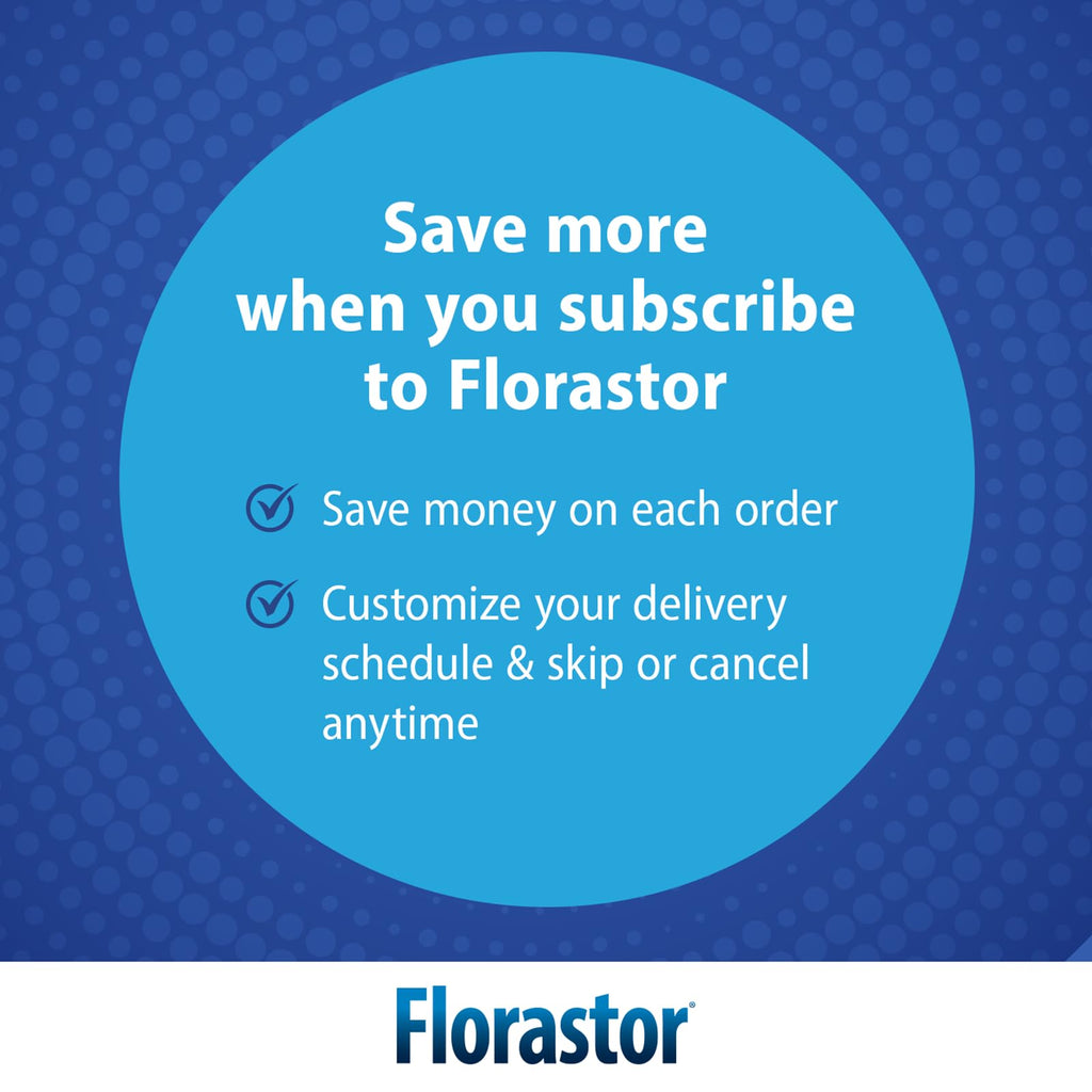 Florastor Probiotics for Digestive and Immune Health, 100 Capsules, Probiotics for Women & Men, Helps Flush Out Bad Bacteria, Boosts The Good with Our Unique Strain Saccharomyces Boulardii