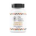 Supplement bottle labeled 'The Source Matters' on a white background