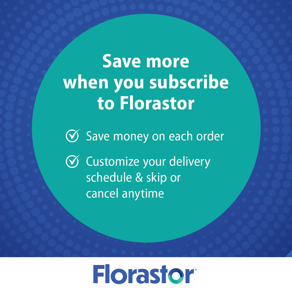 Florastor Advanced Pro+Pre Daily Probiotic and Prebiotic Supplement for Women and Men, Boosts Good Bacteria, Saccharomyces Boulardii