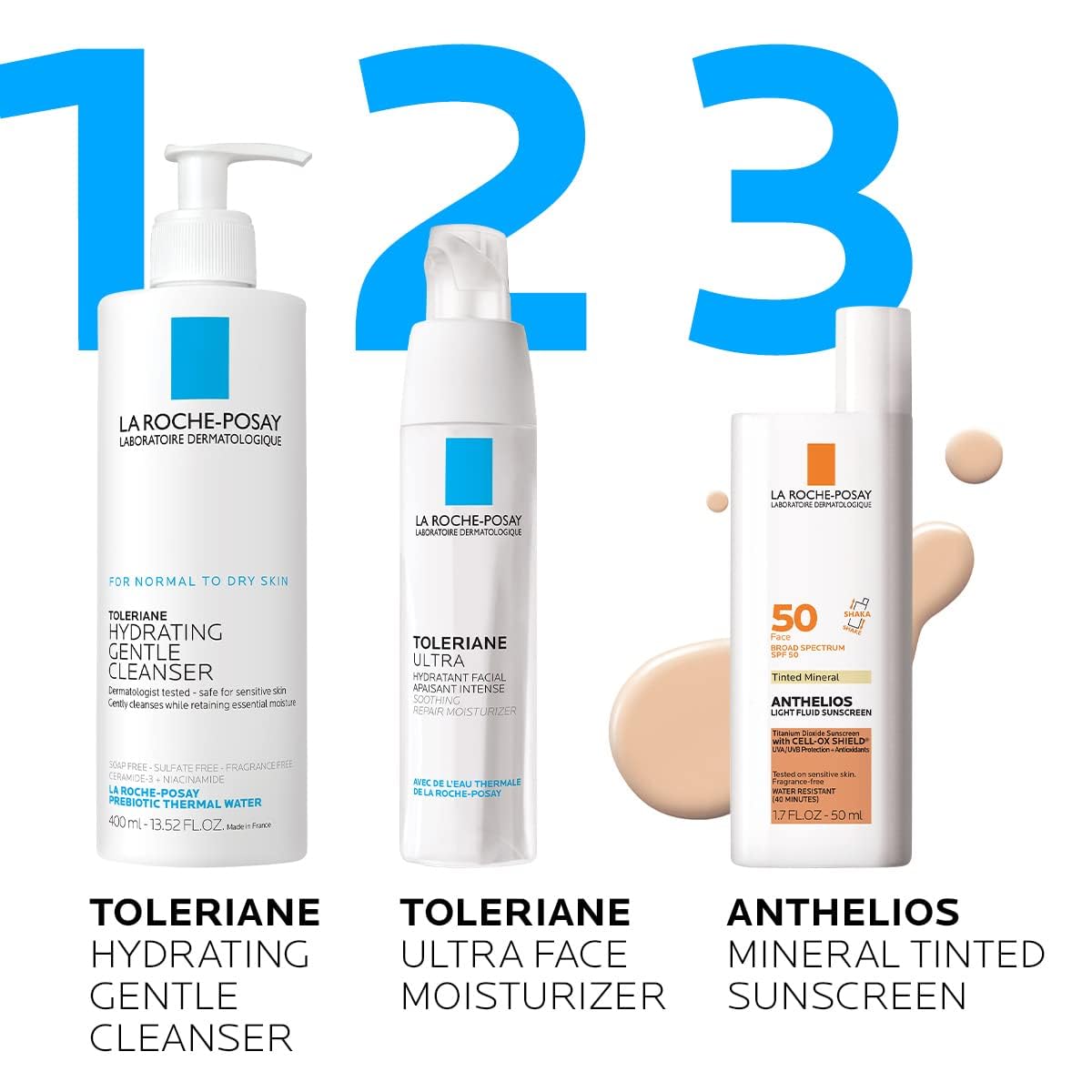 La Roche Posay Anthelios 50 Mineral Tinted Ultra Light Sunscreen Fluid 50ml/1.7oz (Pack of 2)