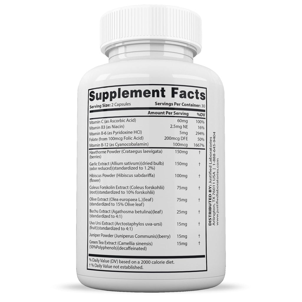 Justified Laboratories Blood Balance - 60 Capsules, Pack of 2 - Advanced Circulatory Support Formula with a Blend of Herbs & Vitamins - 60 Servings