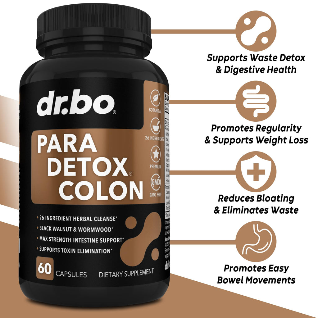 Colon Cleanse Pills Body Detox - Intestinal Guard Cleanser for Stomach - Natural Weight Flush Cleaner Supplement Complex, Women Men Kids, Herbal Wormwood