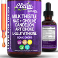Clean Nutraceuticals Milk Thistle NAC Liver Cleanse Detox & Repair Supplement Liver Support Liquid Drops with Dandelion Extract, Artichoke, Chanca Piedra, Choline, L-Glutathione, Burdock, Schisandra Clean NutraceuticalsBuy Supplements Australia
