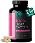 Nopal Cactus Capsules 1500mg- Organic Sun-Dried Prickly Pear Cactus Powder & Black Pepper Extract for Absorption- Natural Prickly Pear Super Supplement