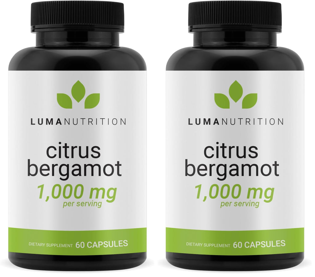 Luma Nutrition Citrus Bergamot 1000mg Per Serving - Citrus Bergamot Supplement - Heart Health Support - Made in the USA - Veteran Owned - 60 Capsules, 30 Servings (Pack of 2)