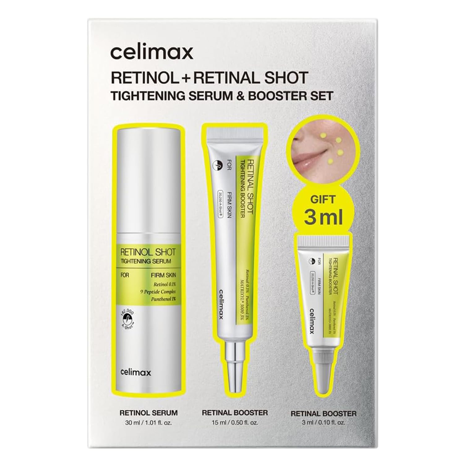 celimax The Vita A Retinal Shot Tightening Booster + Retinol Serum Set Global Exclusive | | 0.1% Retinal, 3% Matryxyl, High-Strength Retinoid for Anti-Aging