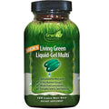 Irwin Naturals Men's Living Green Liquid-Gel Multi supplement bottle on a white background