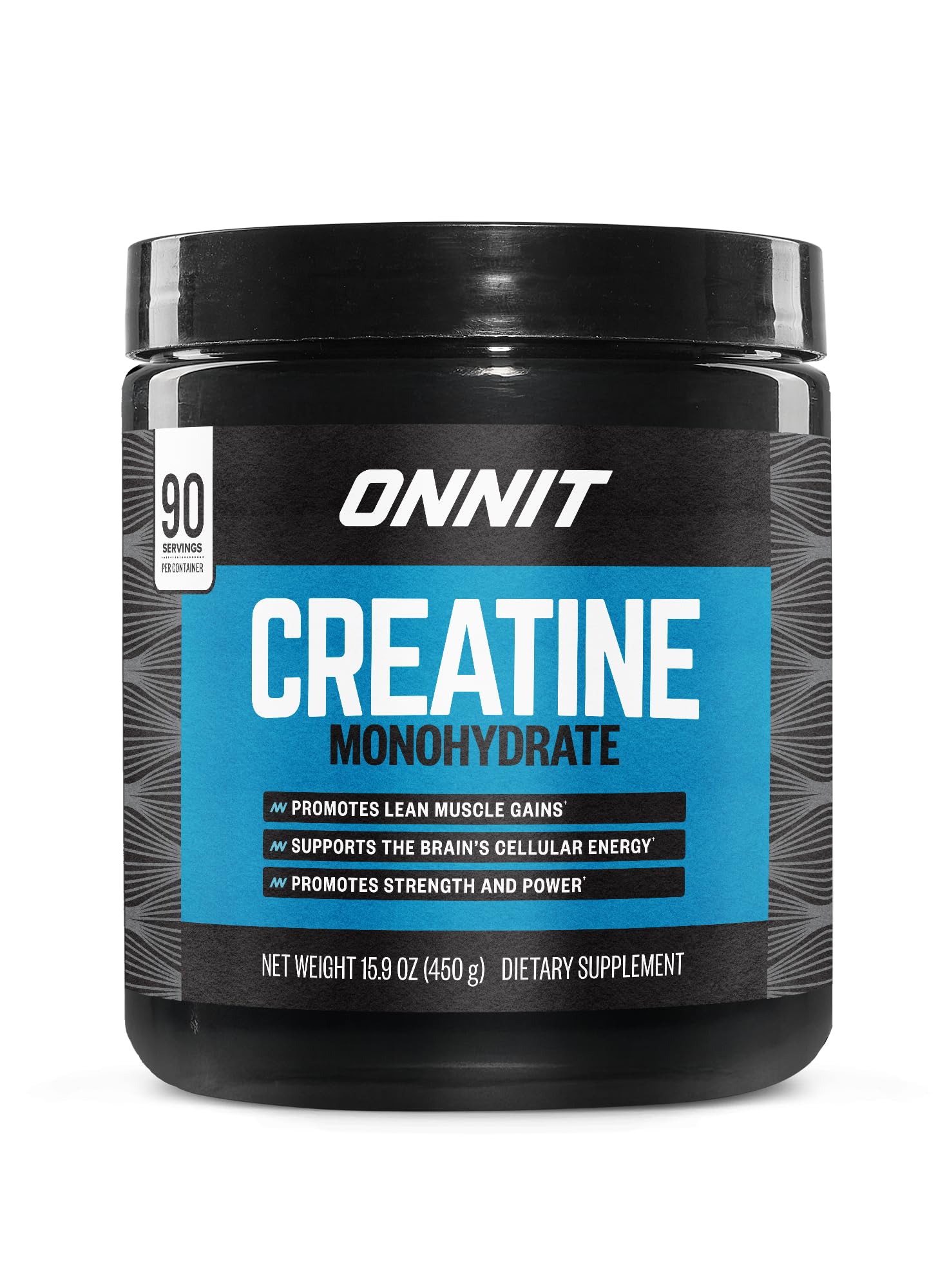 ONNIT Creatine Monohydrate Powder – Unflavored, 90-Serving Value Size – Supports Strength, Lean Muscle, and Brain Energy† – Keto Friendly