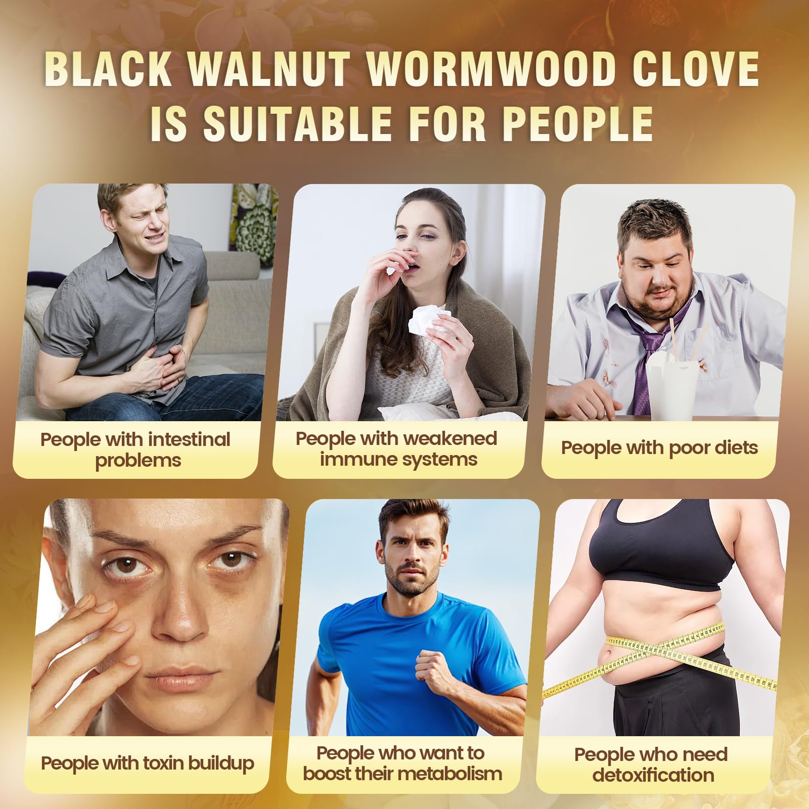 18-in-1 Black Walnut Wormwood Cleanse for Humans, 80 Day Supply, Serving, Rapid Gut Cleanse & Digestive Health with Clove, Garlic, Turmeric, Pumpkin Seed,