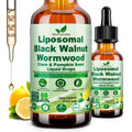 Wormwood Black Walnut Clove Cleanse Drops for Human, 15-in-1 Triple-Action Gut Detox & Digestive Wellness Organic Liquid Tincture w. Soursop PAU