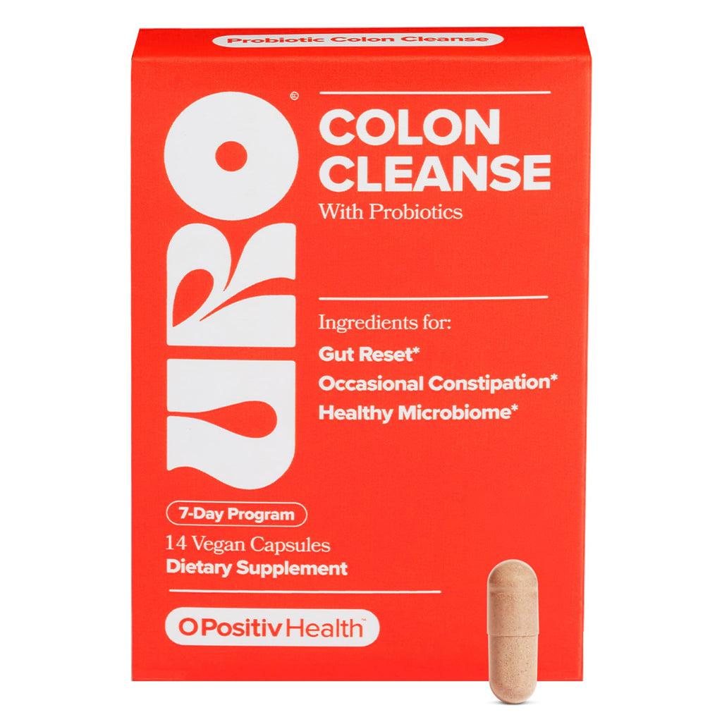 URO Colon Cleanse – 7-Day Probiotic Routine for Healthy Bowel Movements & Relief from Occasional Constipation – with Probiotics, Senna Extract