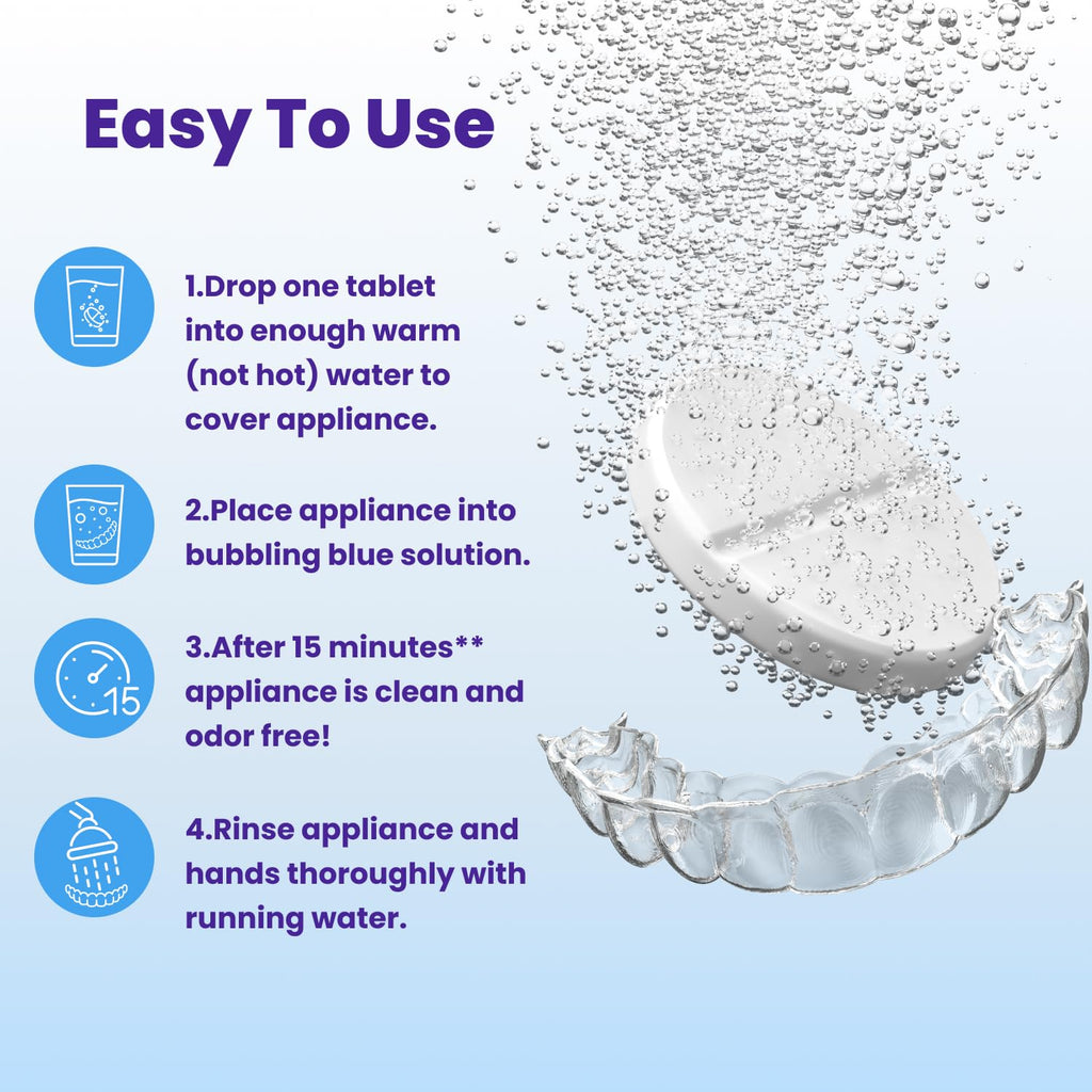 Retainer Brite - Retainer Cleaner Tablets for Invisalign, Mouth Guard Cleaner, Night Guard Cleaning and More. Cleaning Tablets for Ultrasonic Cleaners.