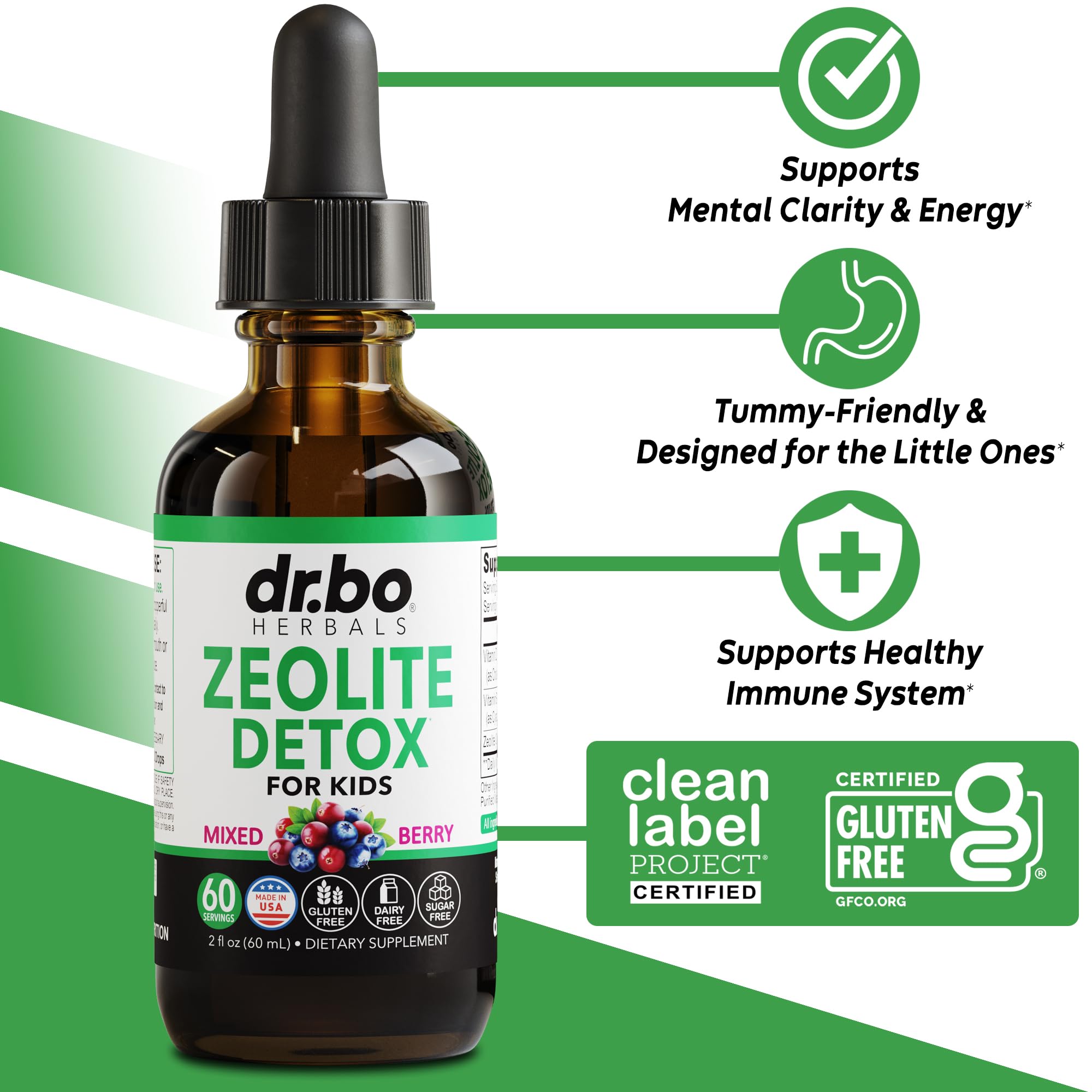 Zeolite Detox for Kids Liquid Drops - Advanced Clinoptilolite with Pure Vitamins B12 & D - Kids Gentle Body Daily Cleanse Focus & Speech Extra Clinoptilolite Zeolite