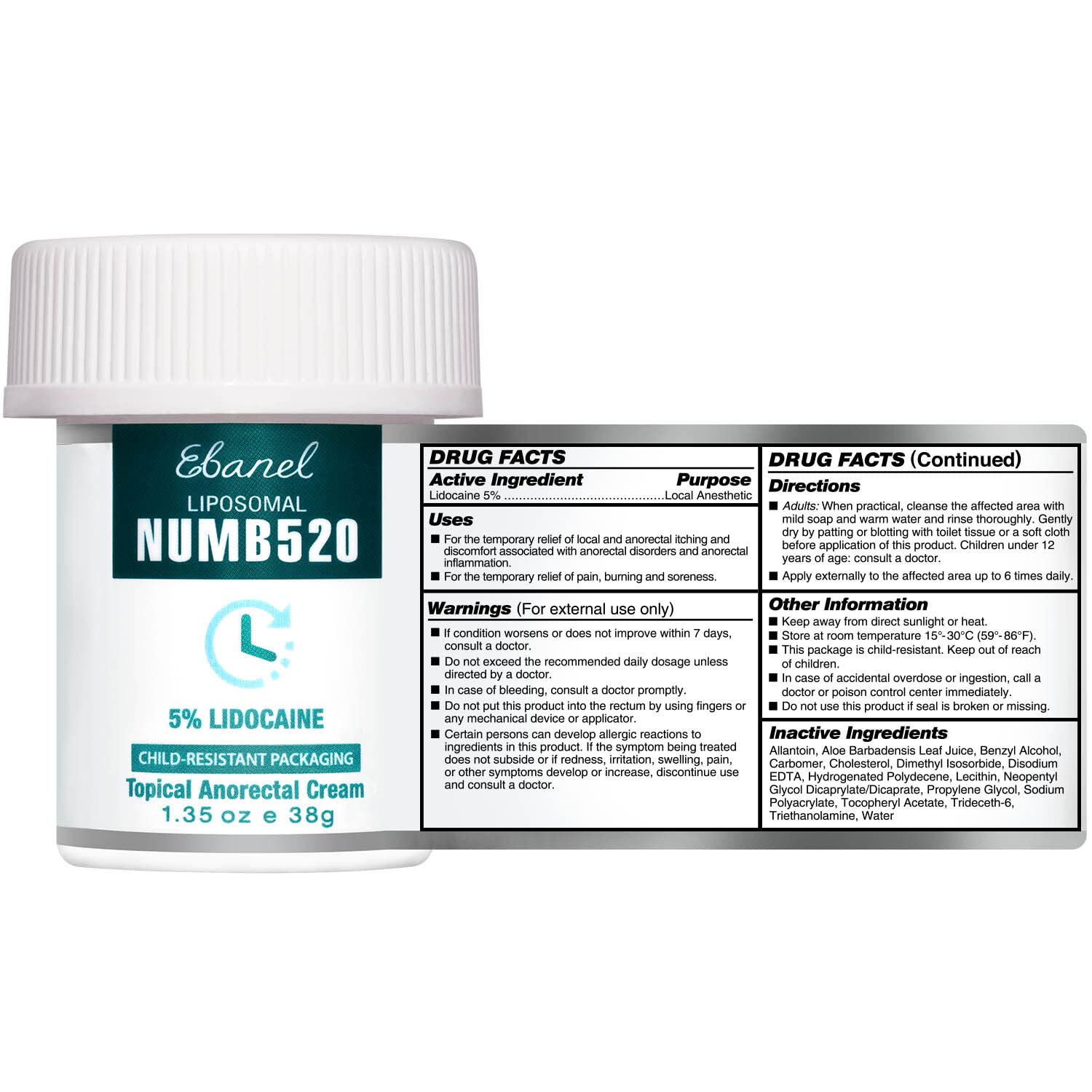Ebanel Bundle of Fungus Treatment 1 Oz, and Lidocaine Numbing Cream
