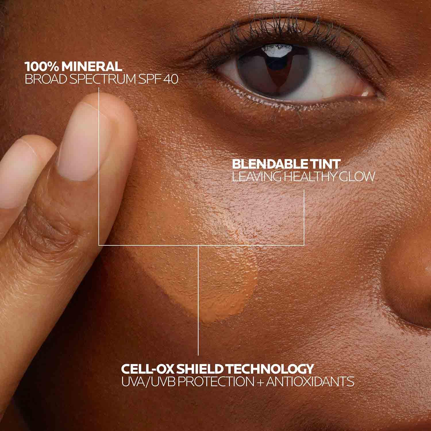 La Roche-Posay Anthelios Tinted Sunscreen SPF 40, Broad Spectrum SPF + Antioxidants, Titanium Dioxide & Zinc Oxide Sunscreen, 4 Flexible Shades With No White Cast
