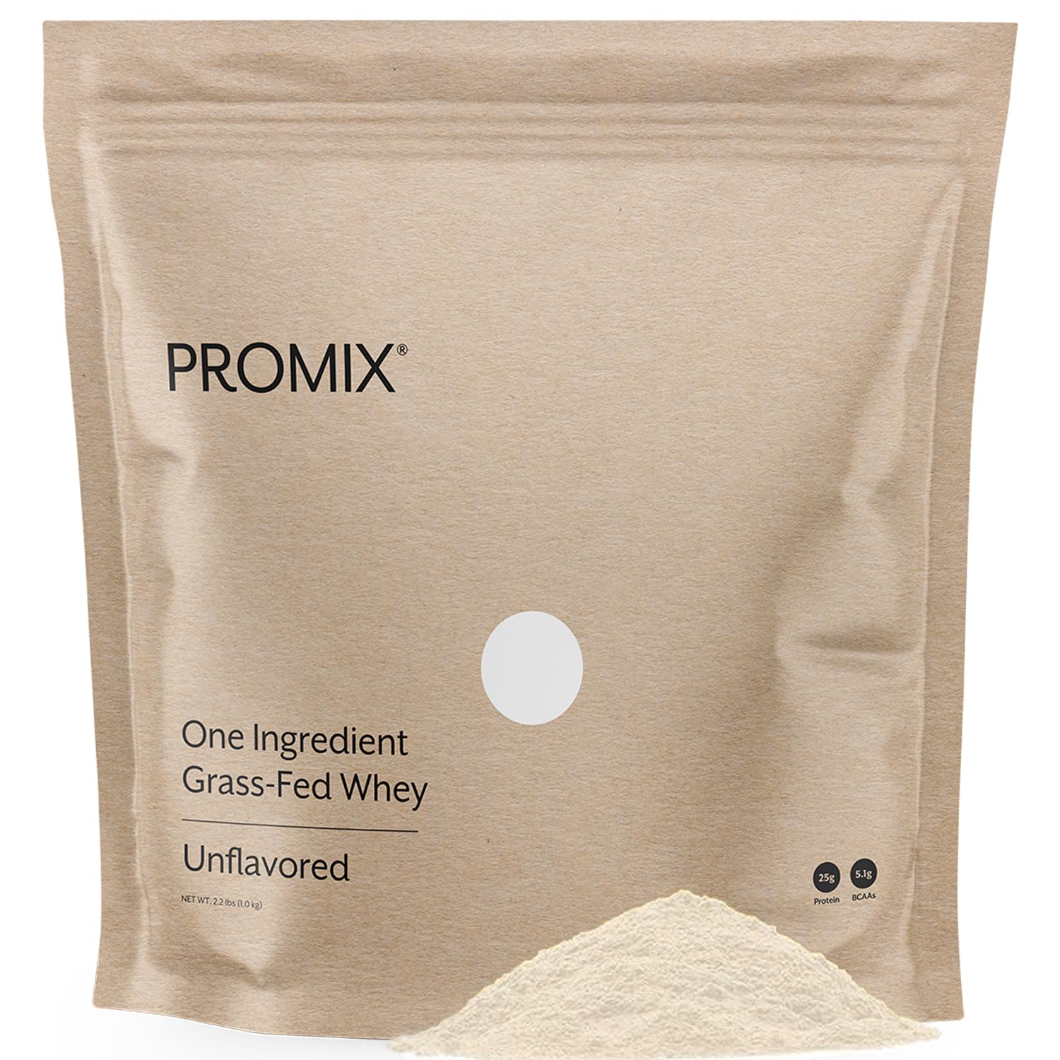 ProMix Nutrition Whey Protein Powder, Grass Fed, Unsweetened, Hormone Free - 25g Protein per Serving, Sugar Free,