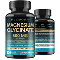 VITBOOST Magnesium Glycinate 500mg - High Absorption Chelated Supplement - Supports Sleep, Muscle Recovery & Heart Health - Non-GMO, Vegan - 120 Capsules - Made in USA VITBOOSTBuy Supplements Australia