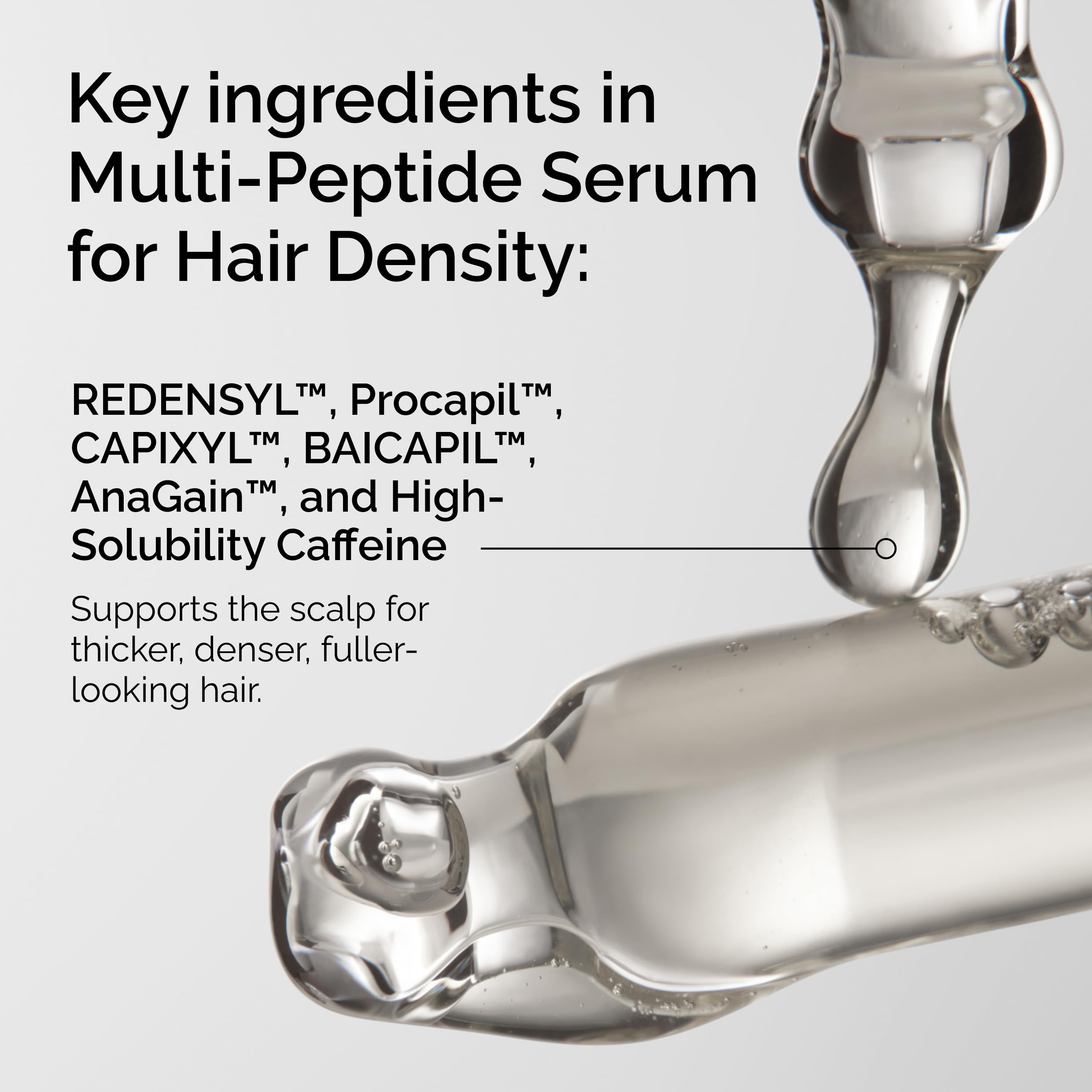 The Ordinary Multi-Peptide Serum for Hair Density, Peptide-Powered Formula for Thicker, Fuller Looking Hair, 2 Fl Oz