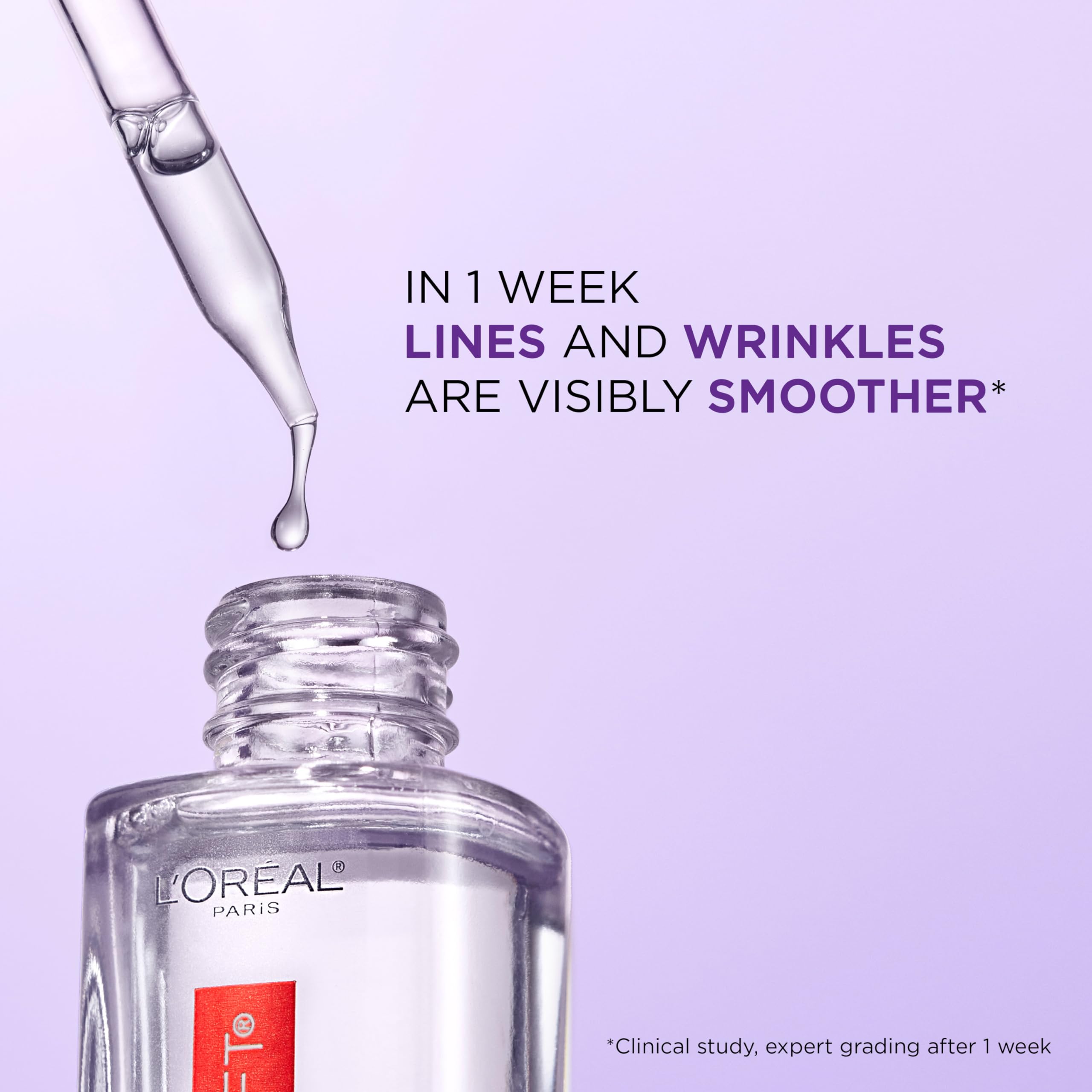 L'Oreal Paris Revitalift 1.5% Pure Hyaluronic Acid Face Serum, Hydrate & Reduce Wrinkles, Fragrance Free 1.7 oz