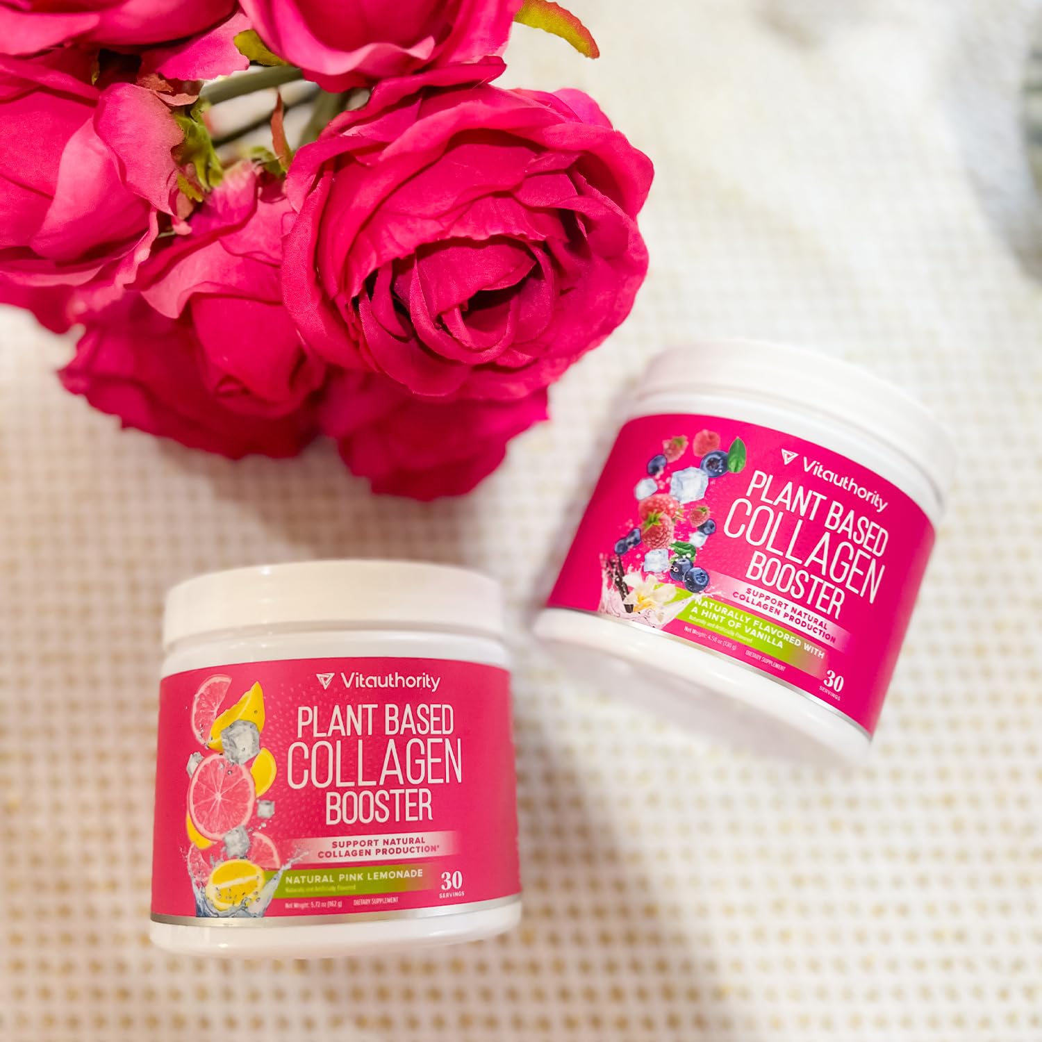 Vitauthority Vegan Collagen Powder for Women - Plant Based Collagen Supplement for Women with Proprietary Vegan Hair Skin and Nails Vitamins
