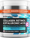 Anti-Aging Face Moisturizer with Retinol, Collagen & Hyaluronic Acid - Made in USA - Moisturizer Face Cream for Women & Men - Firming & Hydrating Neck Cream - Day & Night Skin Care - 1.7 fl oz SimplyVitalBuy Supplements Australia