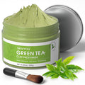 SHVYOG Green Tea Face Mask, Antioxidant Green Tea Clay Mask with Volcanic Mud, Deep Cleansing & Moisturizing & Hydrating Clay Facial Mask