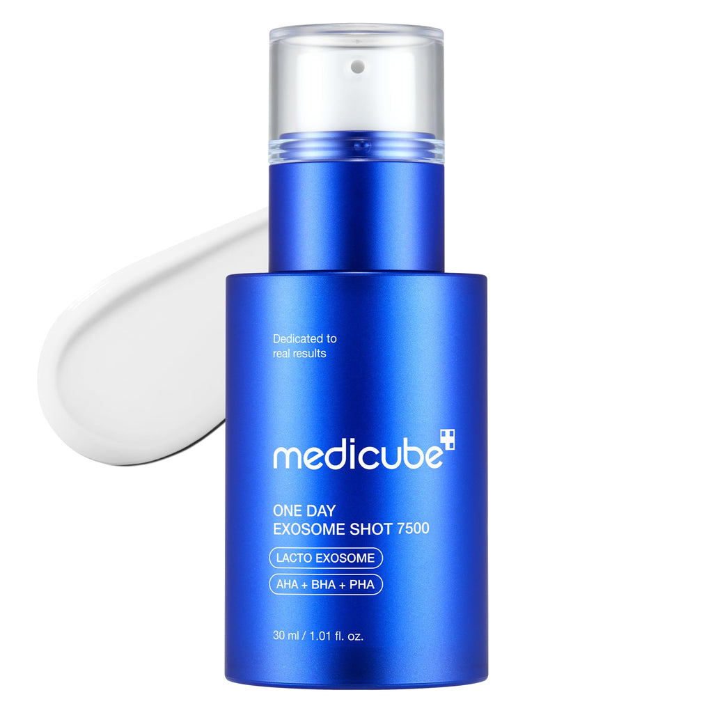 medicube Exosome Shot Zero 7,500 PPM Spicule Facial Serum | Liquid Skin Booster Serum | Exosome, AHA+BHA+PHA | Pore Care, Dead Skin Cells,